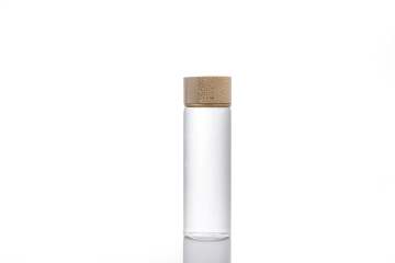 Mini Empty Glass Bottles with Bamboo Top