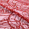 Paillettes en plastique rouge à dentelle plate