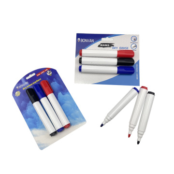 Custom Promotion Dry Erase Marker Set - Business, Office, School, Home, Blue, Black, Red, Whiteboard Markers