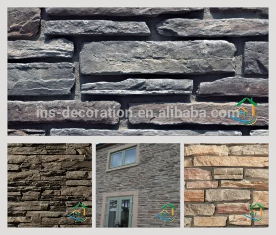 Artificial stone cladding grey