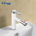 Frap New Arrival White Spray Painting bath sink faucet Bathroom cold and hot tap Crane with Aerator 360 Rotating F1052-14/15