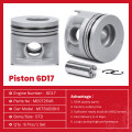 Piston du moteur 6d17 ME072546 ME072394 ME072548 pour Mitsubishi