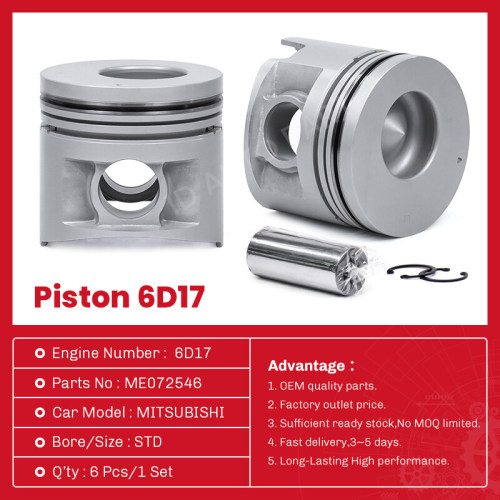 محرك مكبس 6d17 ME072546 ME072394 ME072548 لـ Mitsubishi