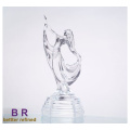 Estátua de Glass Dancing Girl para decoração de casa