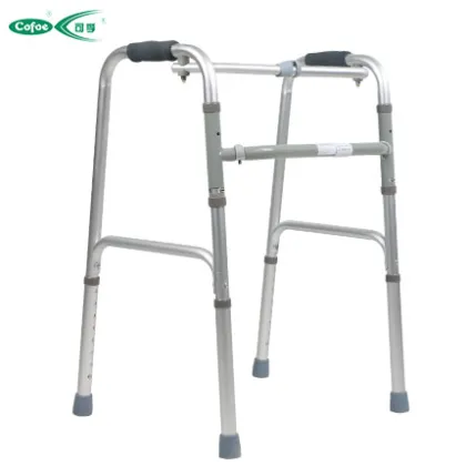 Adjustable foldable zimmer frame aluminum walker