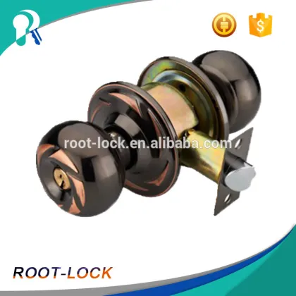 Wooden magnet door lock round security lock keys