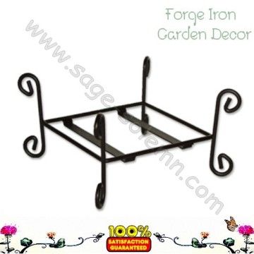Scroll Black Square Wrought Iron Coaster Rack