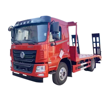 Dongfeng 8 Ton Diesel Low Bed Truck with Self-Loader Flat Bed