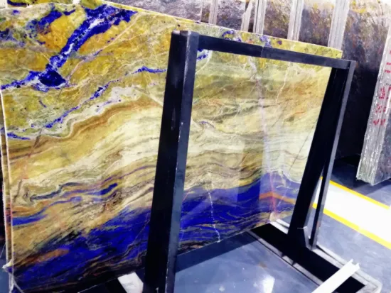 Semi Precious Blue Granite Clear Transparent StoneTiles