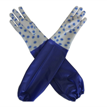 Forro de algodón de PVC doméstico Use guantes de manga del impermeable