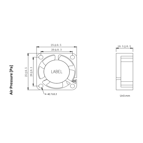 Hot Sale AGE02510 Silent Brushless Mini Cooling Fans