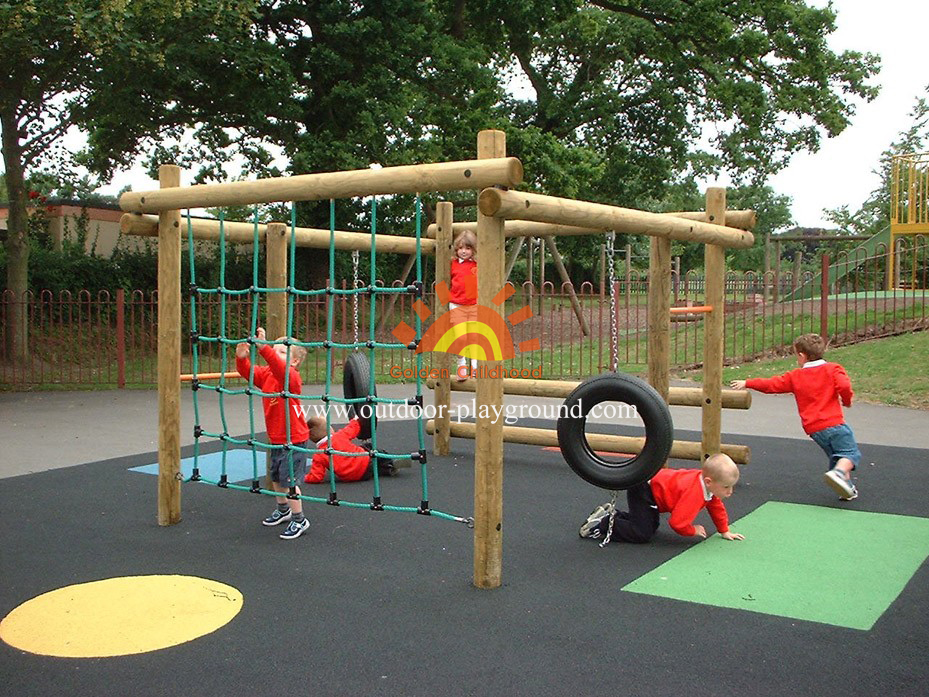 playground climber tyre play frame for children