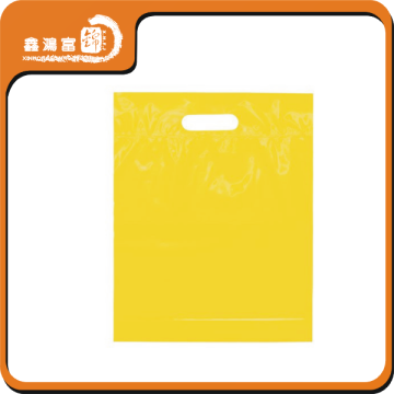 cheap logo print die cut shopping plastic bag