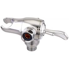 Polished chrome shower arm mounted toilet angle valve