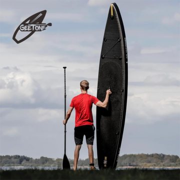 GeeTone Carbon Style Double Layer Inflatable Stand Up Paddle Board
