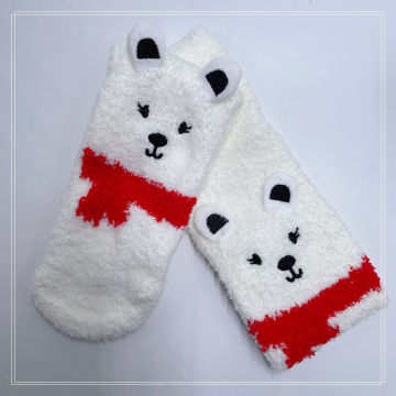 Chaussettes de Noël à chaud mignon ours