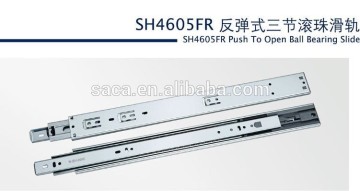 Push to open drawer slides