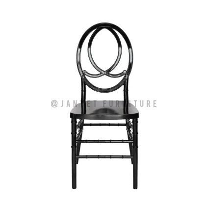Wedding Event Rental Stackable Resin Black Phoenix Chairs Price