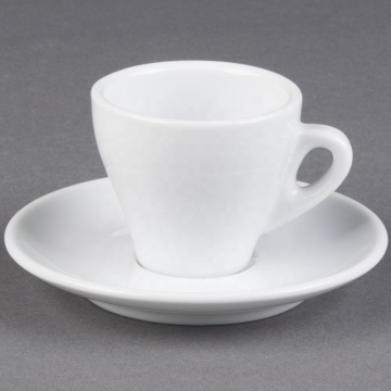Wholesale Ceramic Cup and Saucer Set - 4oz/120ml Porcelain Espresso Tea Latte Coffee Cup