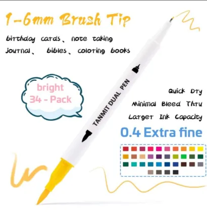 Water Color Real Refillable Marker Dual Brush Art Markers