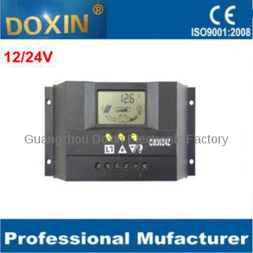 12v/24v 30A pwm solar charge controller