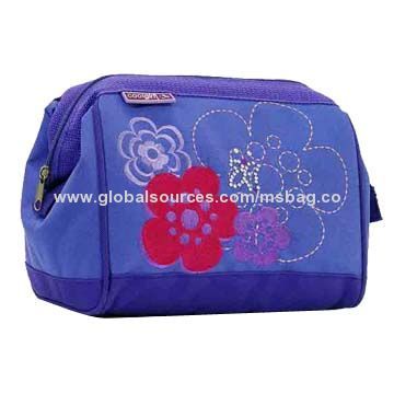 Stylish Cosmetic Bag, Made of Polyester Fabric with Beautiful Pattern, Suitable for Girls