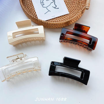 New Arrival Rectangle Women's Fashion Hair Accessories Acrylic Hair Claw Clip