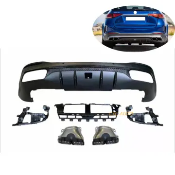 W167 GLE63 Rear Bumper Diffuser with Pipe for Mercedes Benz GLE Class 2020-2021