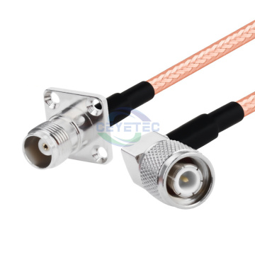 20 cm rf coax rechterhoek tnc mannelijk om te flens tnc vrouwelijke kabel rg316