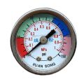 Circular machine oil pressure gauge