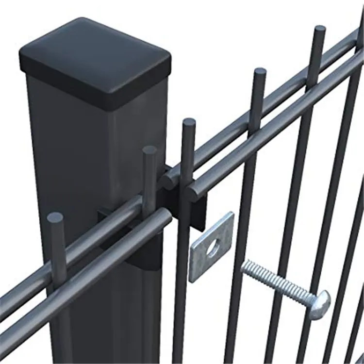 Double wire fence panel assembly detail – horizontal double wires welded to vertical wire, manufactured by ANJIA