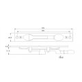 Aluminium door hardware door bolt flush bolt square