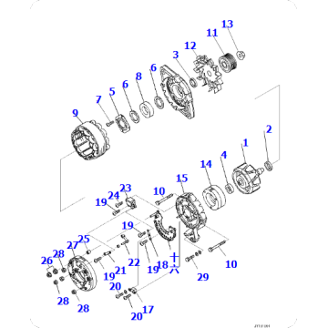 Excavator PC2000-8 generator assembly 600-825-9430