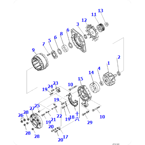 Excavator PC2000-8 generator assembly 600-825-9430