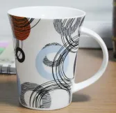 new bone china coffee mug color decal bone china cup printing funnel ceramic mug