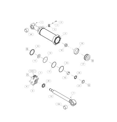 D8T bulldozer cylinder assembly 155-3652/1553652