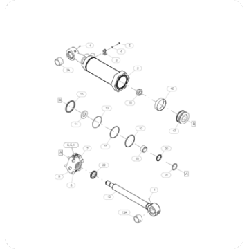 D8T bulldozer cylinder assembly 155-3652/1553652