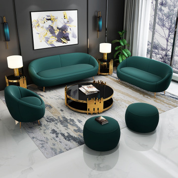 Simple Nordic Arc Sofa: Single, Double, and Triple Seat Combinations for Living Room Furniture