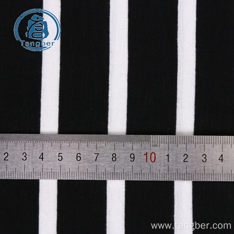 New design striped jersey knit rayon spandex fabric