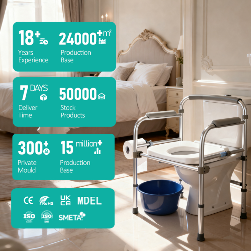 Sale by Bulk Sales Designed for Have Difficulty in Moving Elder &Disabled Person 150KG Bearing Elderly Supplies Commode Chair1