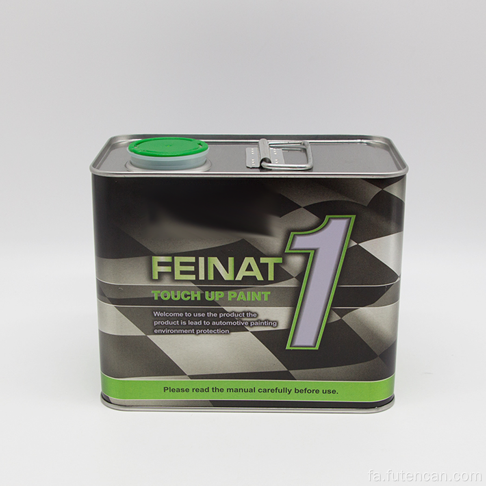 قوطی رنگ خالی با پوشش دهانه پلاستیکی