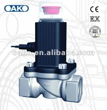 Low voltage magnet valve with gas alarm DN20