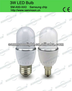 New Model 3W E14/E27 Dimmable Led Bulb With Milky White Cover