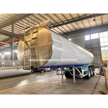 35000liters Stainless Steel Bulk Milk Transport Tanker Semi Trailer For Sale