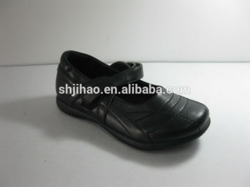 Wholesale School Uniform Shoes Girls Black Velcro Leather School Shoes