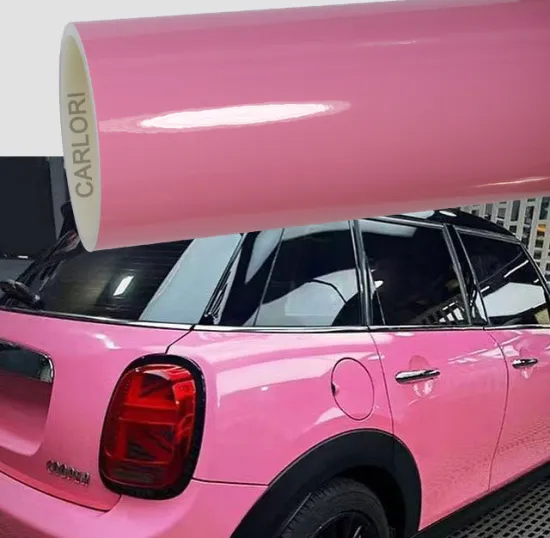 super gloss pink car wrap vinyl