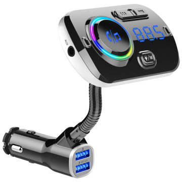 QC3.0 Fast Charge Bluetooth Car Charger with MP3 Player, FM Transmitter, and Light Display