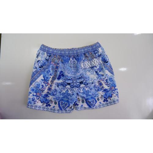 Meninos 100% algodão solto cintura shorts casuais