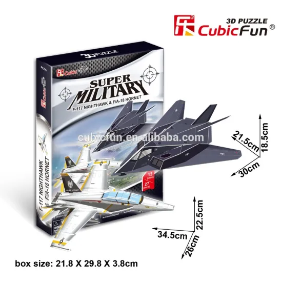 F-117 Nighthawk&F/A-18 Hornet 3d paper foam plane model