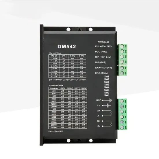 DM542 Stepper Motor Driver: 128 Microsteps, 24-50VDC, 4.2A for Precise Motion Control